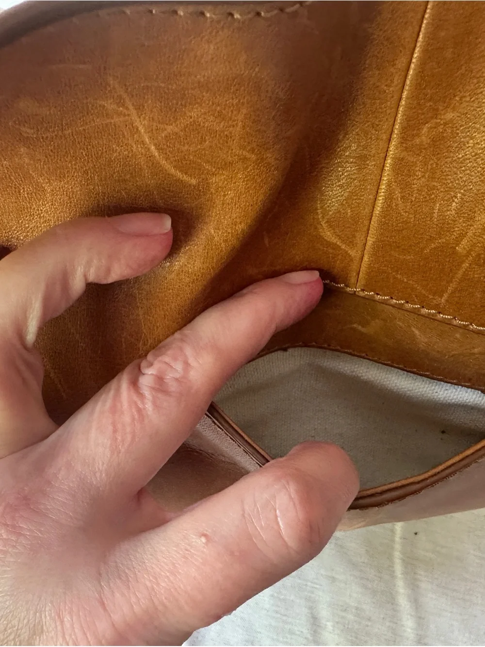 Frye Cognac Leather Hobo Shoulder Bag
